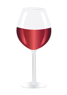 Wine glasses of red wine