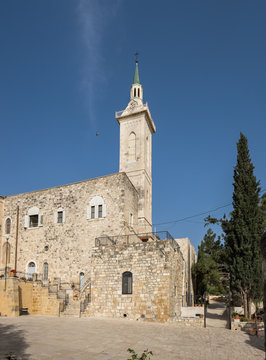Panoramic view of Church of Saint John the Baptist, Ein Karem, Jerusalem