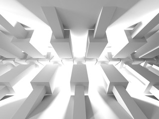 White Architecture Construction Modern Interior Background