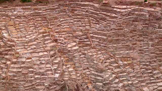  salt evaporation pond in Maras, Peru. Near Cusco in the Andes