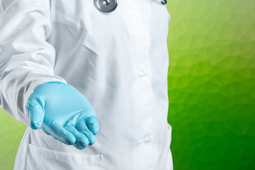 Hands of medical doctor