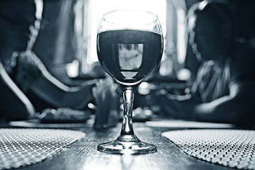 glass alcohol background blur concept