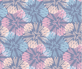 Dandelion burlap seamless pattern background vector, colorful linen blowball wallpaper