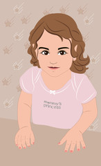 illustration of a beauty girl