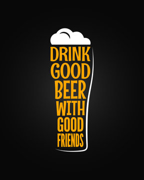beer glass concept slogan background