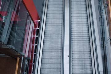Obraz premium Stairs escalator in a mall or airport