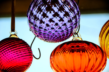 Obraz premium Glass balls in a window