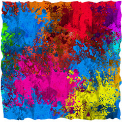 Multi-Color Paint Splatter Border/Background