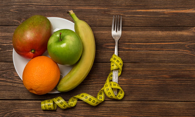 Healthy eating, dieting, slimming and weigh loss concept. Diet concept