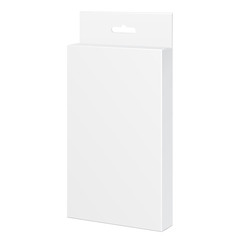 White Product Package Box. For Pencils, Pens, Felt-tip Pens Illustration Isolated On White Background. Mock Up Template Ready For Your Design. Product Packing Vector EPS10