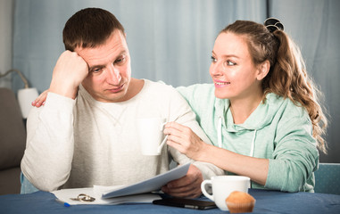 Couple struggling to pay bills