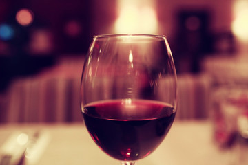 dinner with wine table decoration