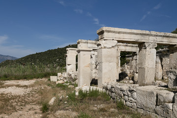 Fototapeta na wymiar Ruins of ancient Andriyake in Turkey