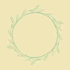 Isolated abstract round shape. Natural symbol.