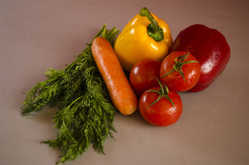 vegetables, pepper, paprika, salad, healthy food, fresh vegetables, natural food