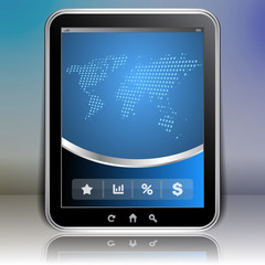  Tablet PC Background - Global Business 