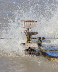 Device for saturation of water with oxygen in the fish pond © vadim_petrakov