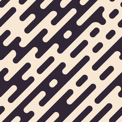 Abstract geometric seamless hipster fashion pillow pattern. Random halftone rounded lines background.