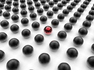 3D concept - target puzzle sphere