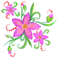 Drawing fantastic colors with watercolor pencils and paints