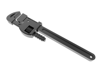 Pipe wrench 3D illustraton
