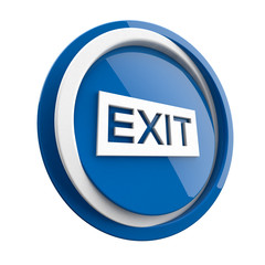 ikona plastikowa 3D niebieskie koło i pierścień