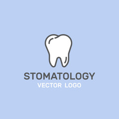 Isolated Vector Style Illustration Logo  Badge or Dental Care and Disease, Treatment Concept, Tooth Cure Orthodontics, Stomatology and Med Clinic