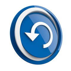 ikona plastikowa 3D niebieskie koło i pierścień