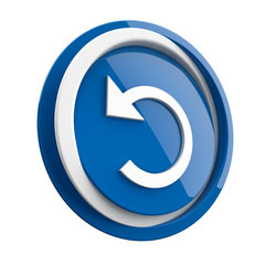 ikona plastikowa 3D niebieskie koło i pierścień