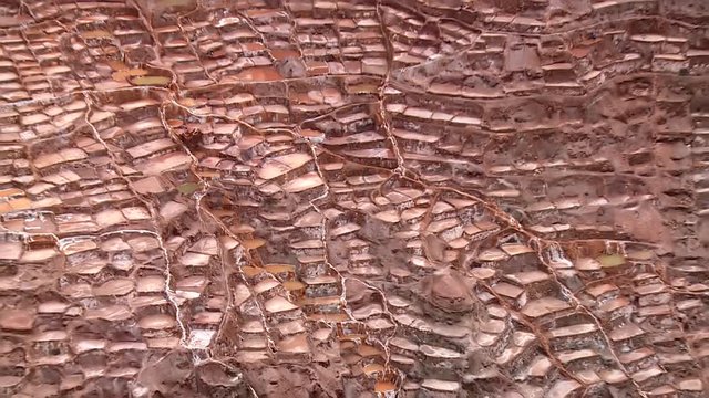  salt evaporation pond in Maras, Peru. Near Cusco in the Andes