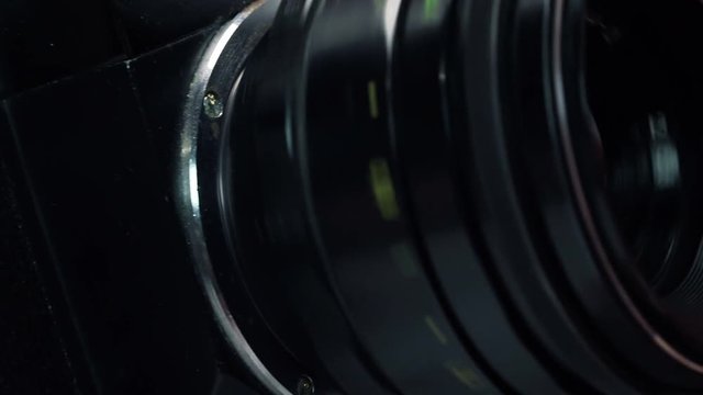 Male Hand Screwed Lens to the Camera. 4K