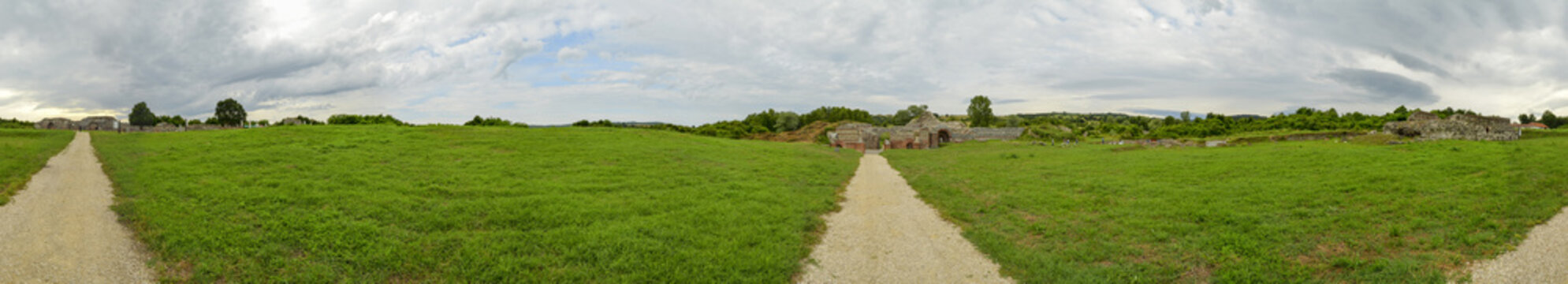 360 panorama - Gamzigrad - Felix Romuliana - Zajecar, Serbia- UNESCO World Heritage Site