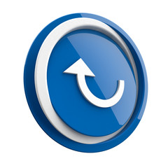 ikona plastikowa 3D niebieskie koło i pierścień