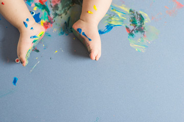 Painted baby feet