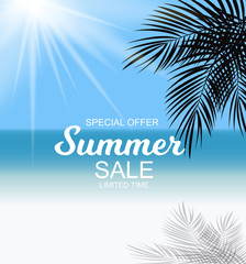 Obraz premium Summer Sale Background Vector Illustration