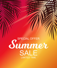 Naklejka premium Summer Sale Background Vector Illustration