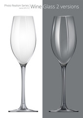 Wine Glass. Vector of Wine Glass. 2 different transparency and design.