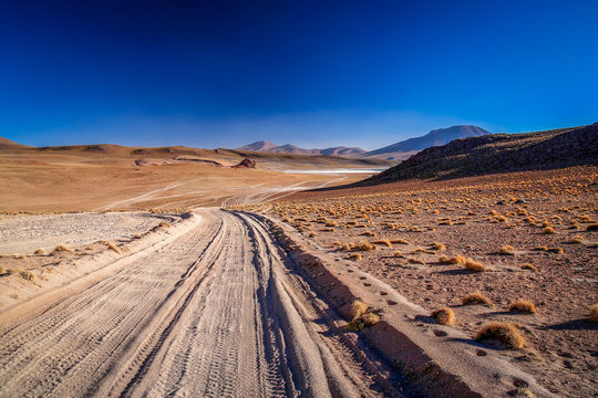 Corrugated road in Altiplano