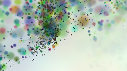 Beautiful colorful bokeh blurred background defocused dots
