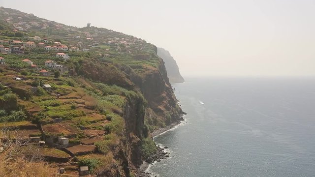 clip. Madeira island with cliffs. Portugal