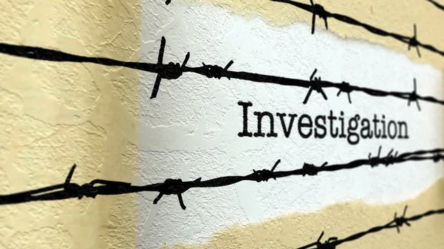 Investigation text against barbwire