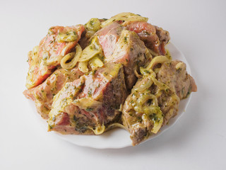 Shish kebab from pork