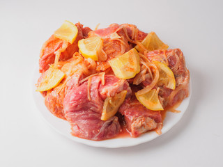 Shish kebab from pork neck