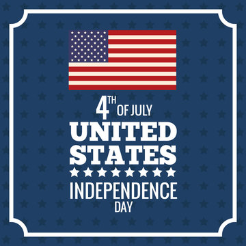 united states independence day patriotism event vector illustration eps 10