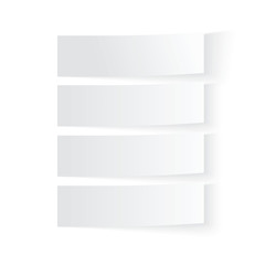 Modern vector illustration of Black and white stick note set isolated on white background