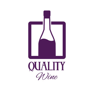 quality wine bottle image poster vector illustration eps 10