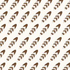 feathers decoration seamless pattern style vector illustration eps 10