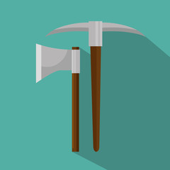 ax and pick isolated icon vector illustration design