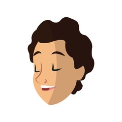 man face cartoon icon over white background. colorful design. vector illustration