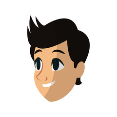 man face cartoon icon over white background. colorful design. vector illustration